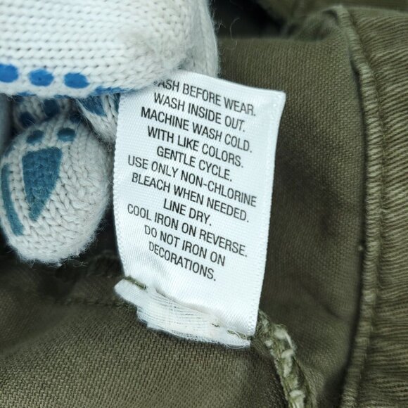 Disney D-Signed Jacket Girls Medium Army Green Studded Collar Full Zip Cropped - Picture 6 of 9